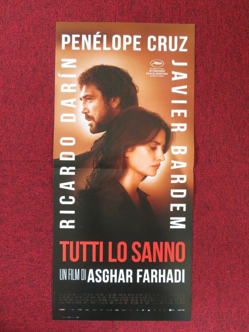 EVERYBODY KNOWS ITALIAN LOCANDINA (26.5"x12.5") POSTER PENELOPE CRUZ 2018 Movie posters