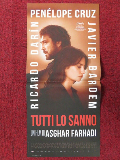 EVERYBODY KNOWS ITALIAN LOCANDINA (26.5"x12.5") POSTER PENELOPE CRUZ 2018 Movie posters