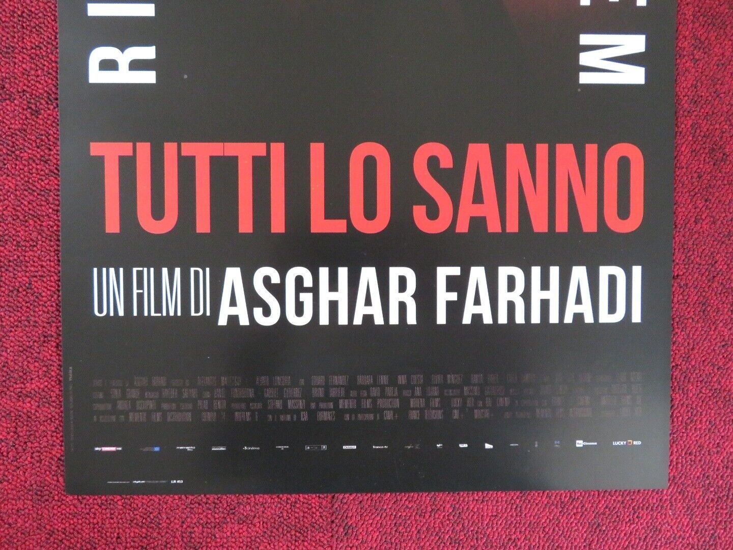 EVERYBODY KNOWS ITALIAN LOCANDINA (26.5"x12.5") POSTER PENELOPE CRUZ 2018 Movie posters