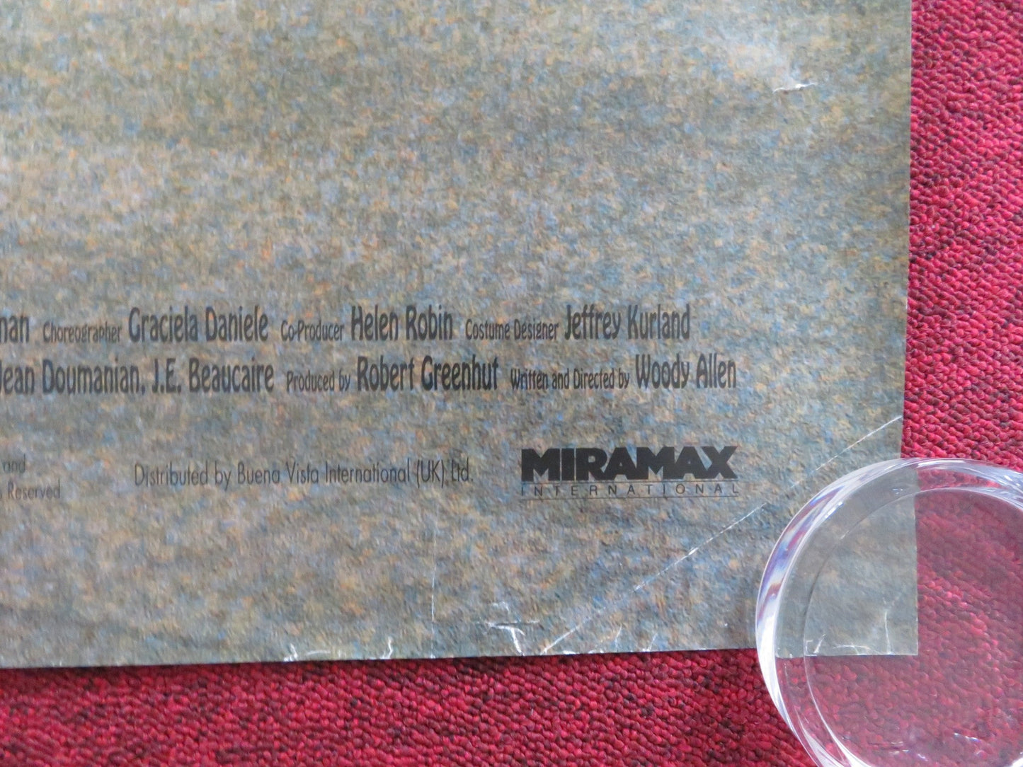 EVERYONE SAYS I LOVE YOU UK QUAD (30"x 40") ROLLED POSTER WOODY ALLEN 1996 Rendezvous Cinema Movie posters