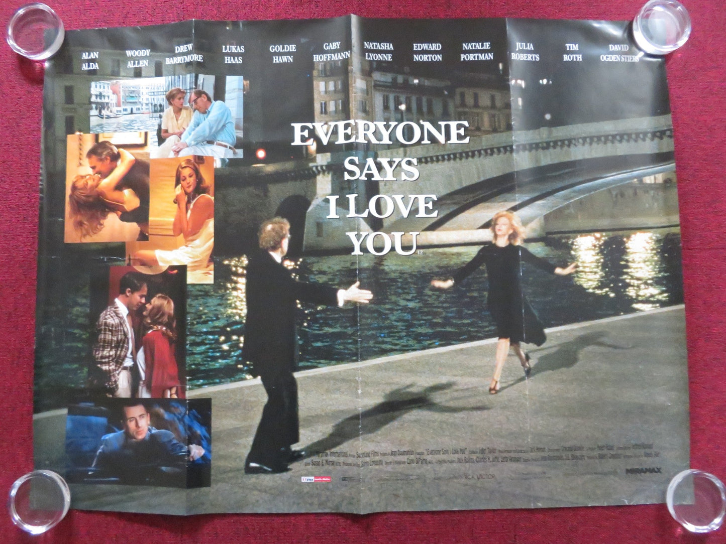 EVERYONE SAYS I LOVE YOU UK QUAD (30"x 40") ROLLED POSTER WOODY ALLEN 1996 Rendezvous Cinema Movie posters