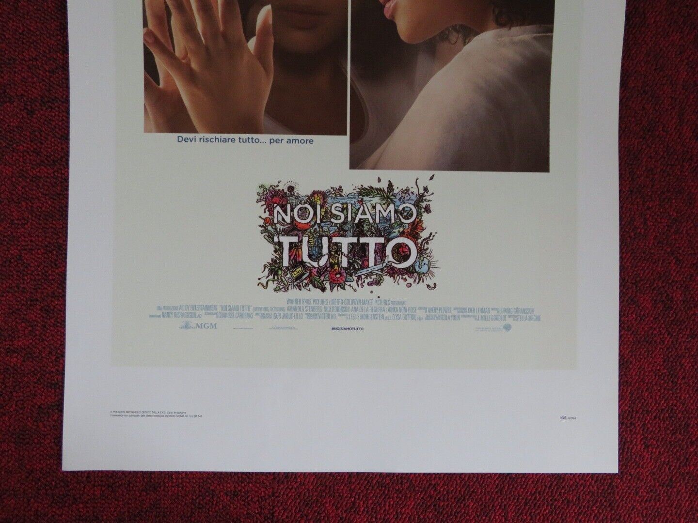 EVERYTHING, EVERYTHING ITALIAN LOCANDINA (27.5"x13") POSTER AMANDLA STENBERG '17 Movie posters