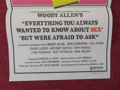EVERYTHING YOU ALWAYS WANTED TO KNOW ABOUT SEX FOLDED AUSTRALIAN DAYBILL POSTER Movie posters