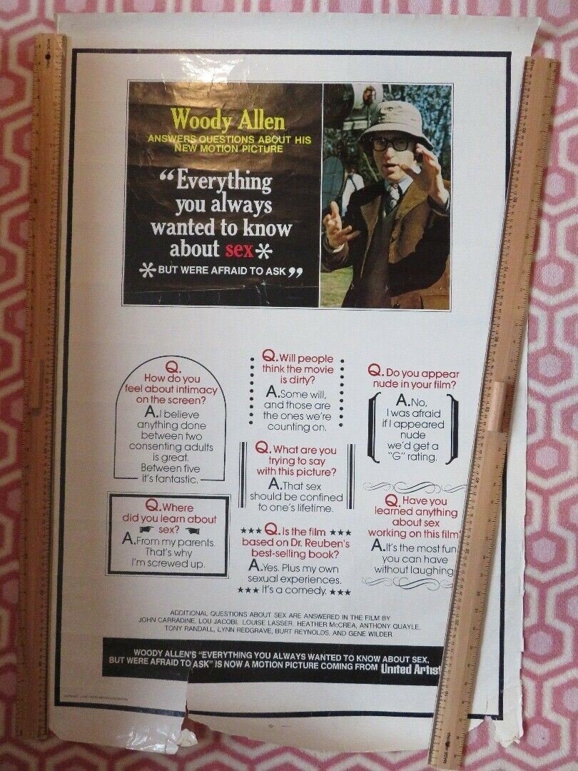 EVERYTHING YOU ALWAYS WANTED TO KNOW ABOUT SEX US ONE SHEET POSTER 1972 Movie posters