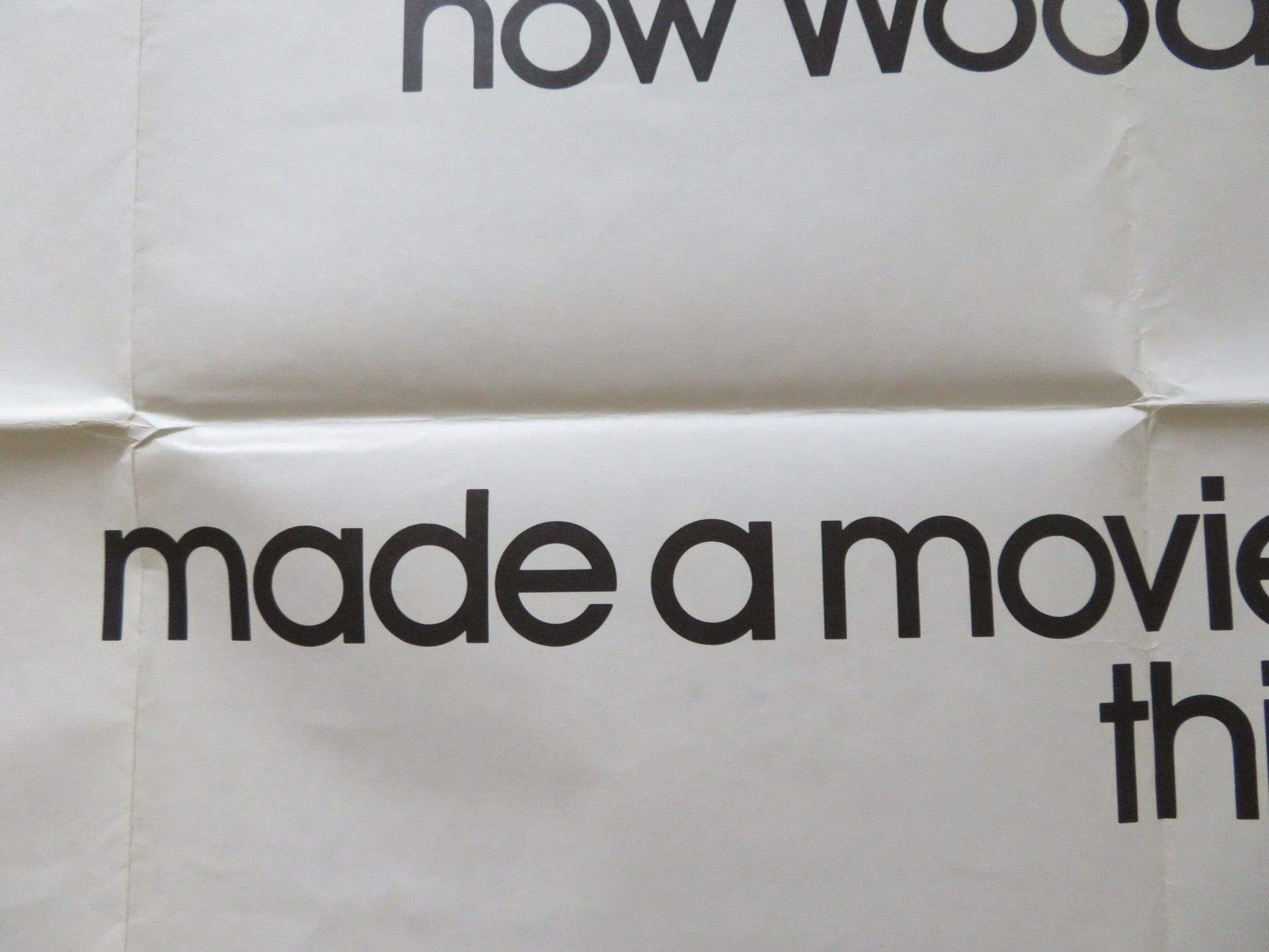 EVERYTHING YOU WANT TO KNOW ABOUT SEX UK QUAD POSTER FOLDED WODDY ALLEN 1972 Rendezvous Cinema Movie posters