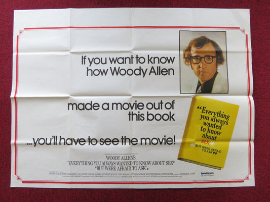 EVERYTHING YOU WANT TO KNOW ABOUT SEX UK QUAD POSTER FOLDED WODDY ALLEN 1972 Rendezvous Cinema Movie posters