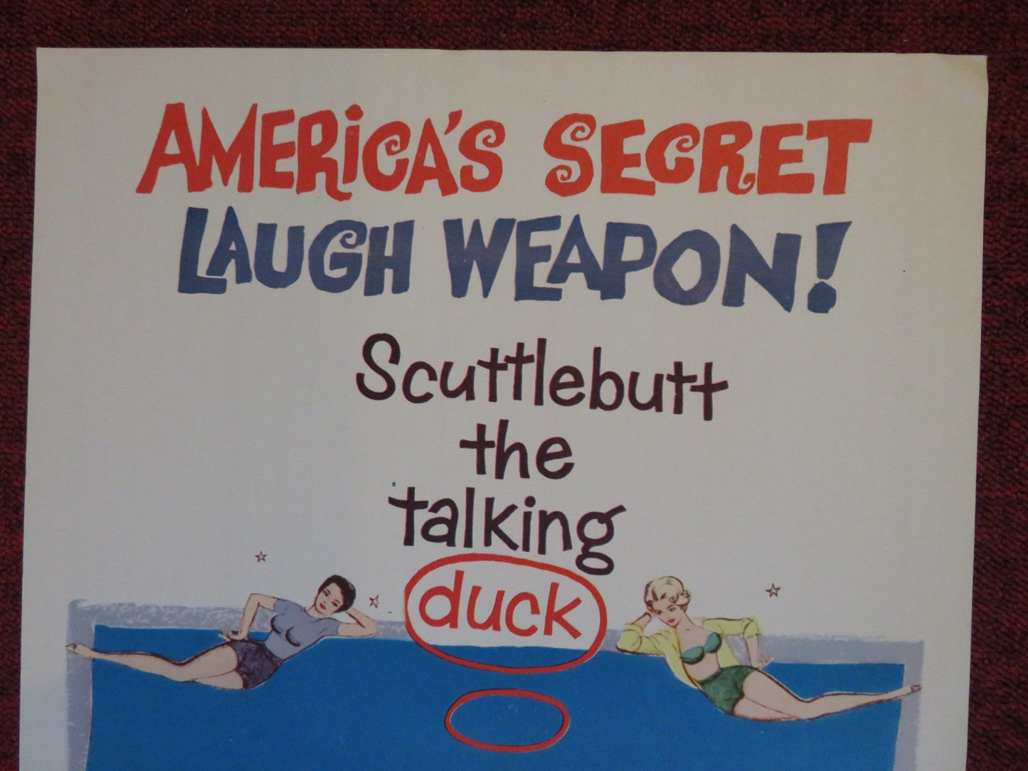 EVERYTHING'S DUCKY US INSERT (14"x 36") POSTER MICKEY ROONEY BUDDY HACKETT 1961 Rendezvous Cinema Movie posters