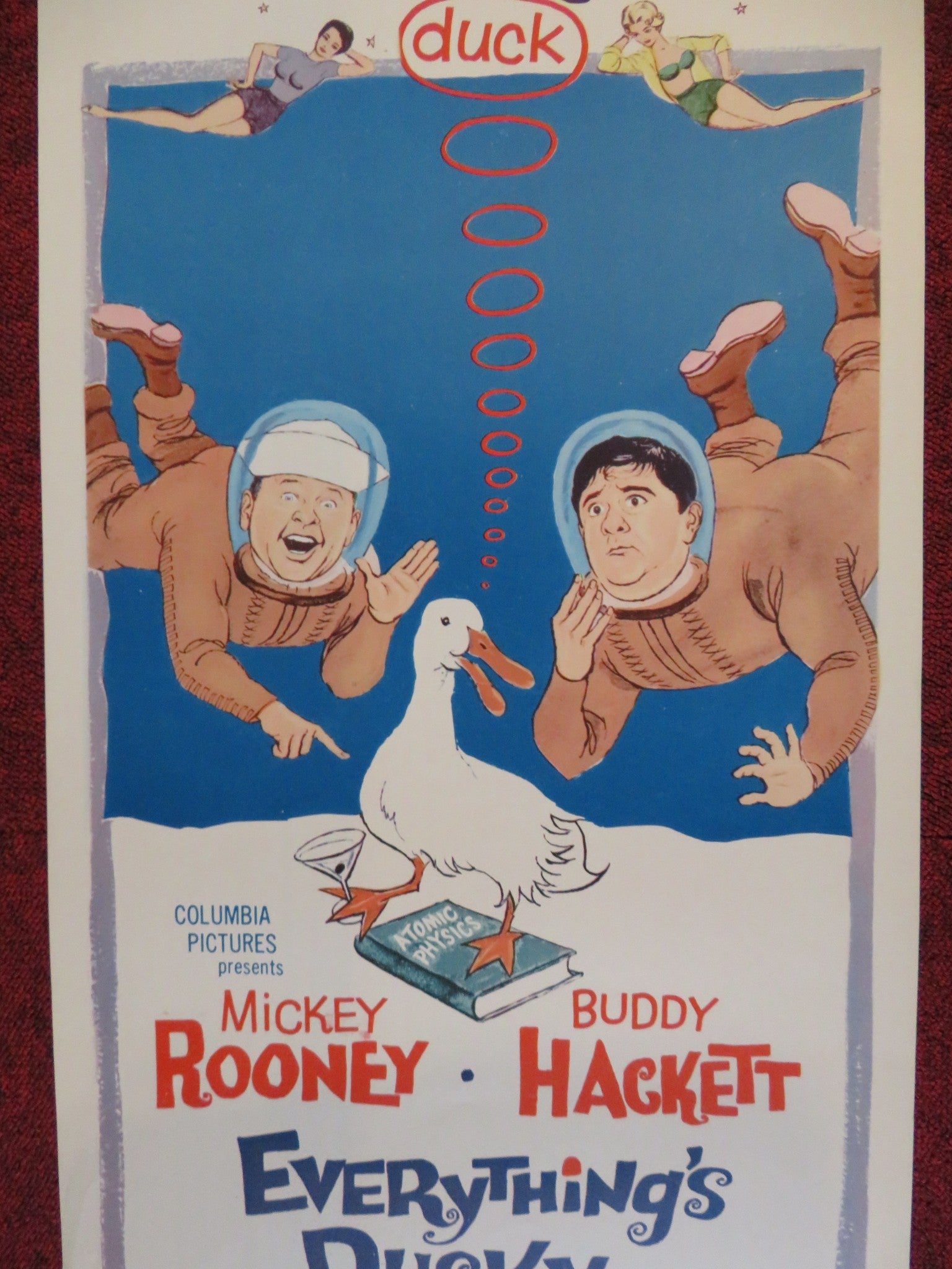 EVERYTHING'S DUCKY US INSERT (14"x 36") POSTER MICKEY ROONEY BUDDY HACKETT 1961 Rendezvous Cinema Movie posters