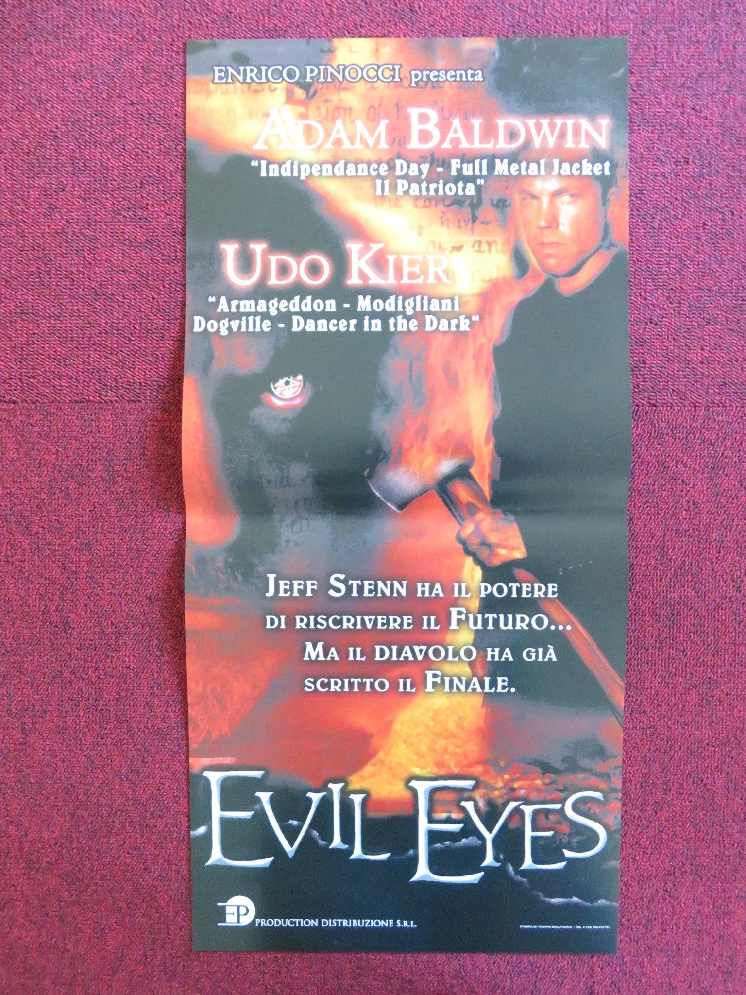 EVIL EYES ITALIAN LOCANDINA POSTER ADAM BALDWIN UDO KIER 2004 Rendezvous Cinema Movie posters