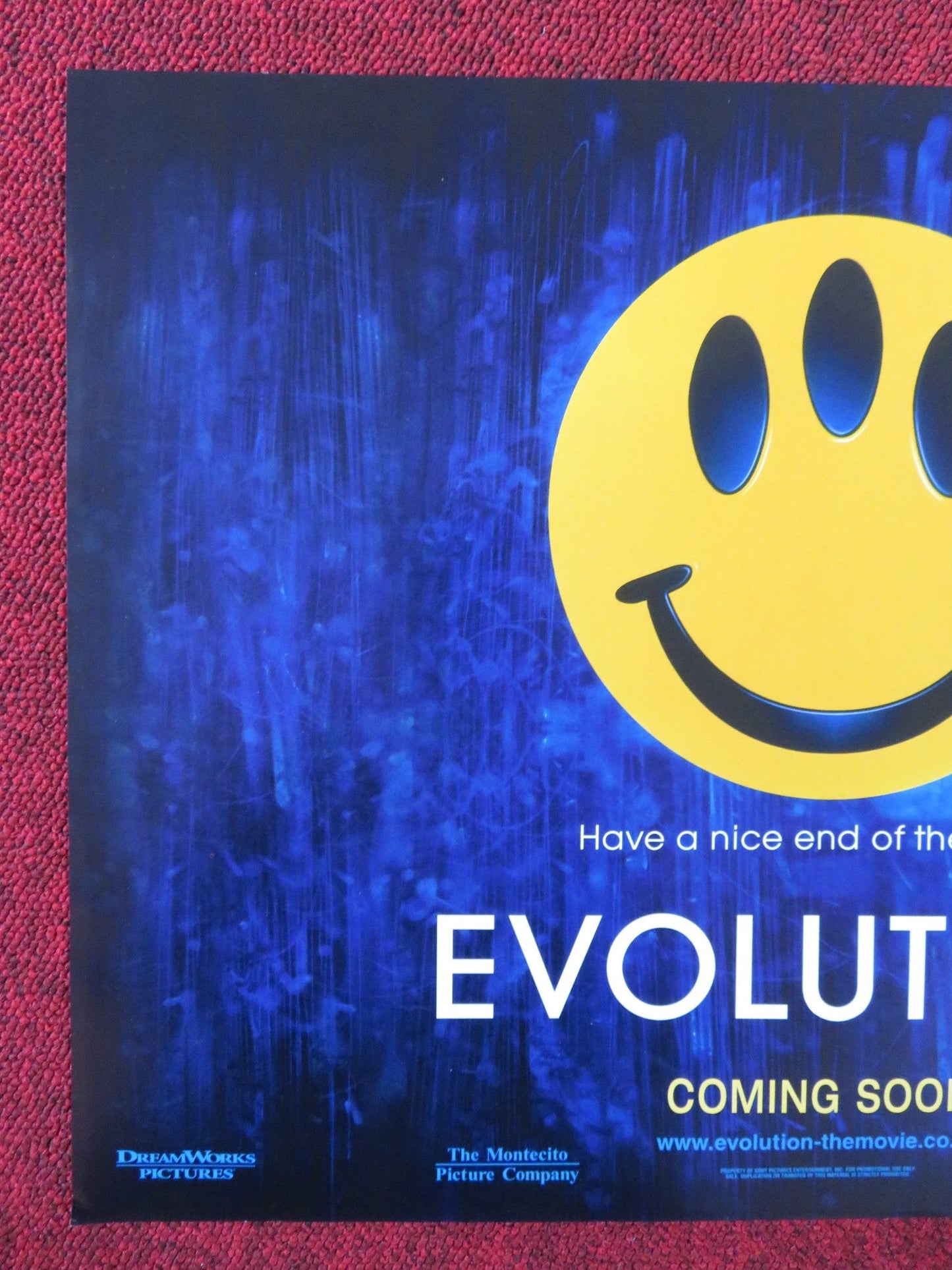 EVOLUTION UK MINI QUAD POSTER DAVID DUCHOVNY JULIANNE MOORE 2001 Rendezvous Cinema Movie posters