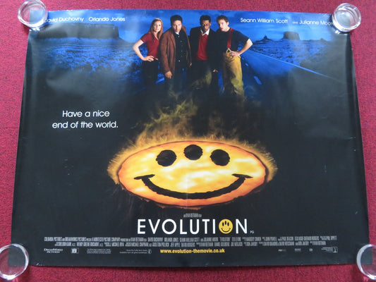 EVOLUTION UK QUAD (30"x 40") ROLLED POSTER DAVID DUCHOVNY JULIANNE MOORE 2001 Rendezvous Cinema Movie posters