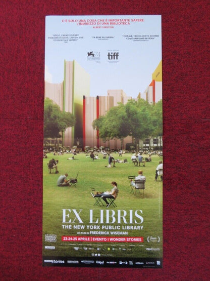 EX LIBRIS:THE NEW YORK PUBLIC LIBRARY ITALIAN LOCANDINA (26.5"x12.5") POSTER '17 Rendezvous Cinema Movie posters