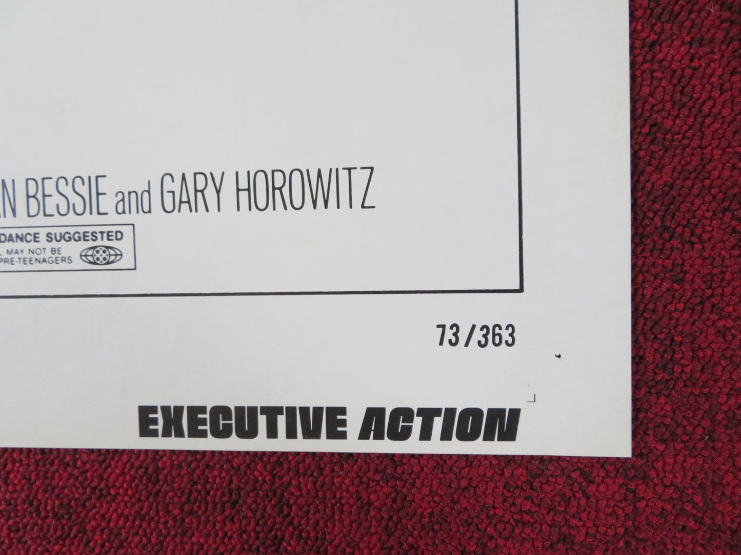 EXECUTIVE ACTION - STYLE B FOLDED US ONE SHEET POSTER BURT LANCASTER 1973 Rendezvous Cinema Movie posters