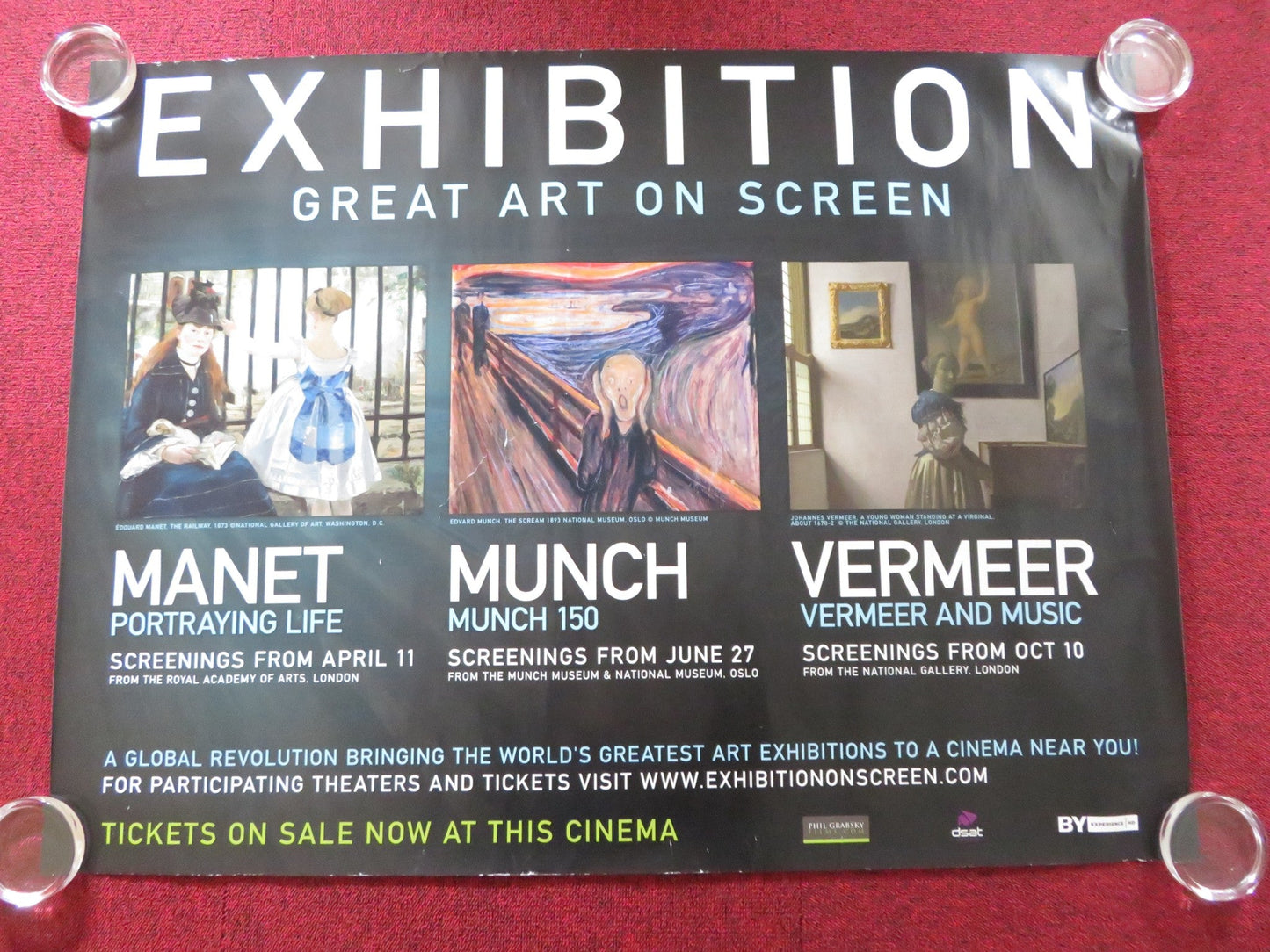 EXHIBITION: GREAT ART ON SCREEN UK QUAD (30"x 40") ROLLED POSTER MANET 2013 Rendezvous Cinema Movie posters