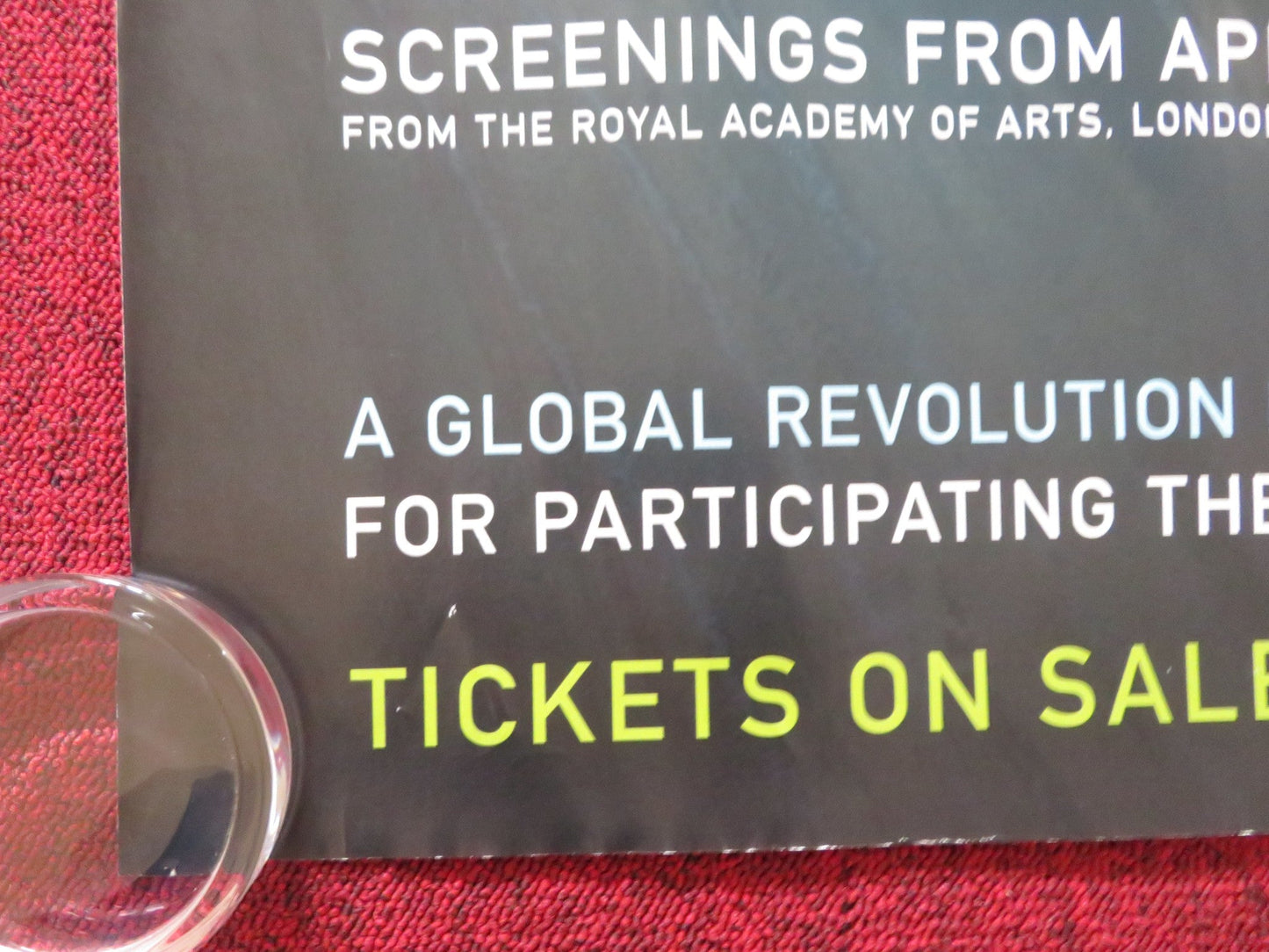 EXHIBITION: GREAT ART ON SCREEN UK QUAD (30"x 40") ROLLED POSTER MANET 2013 Rendezvous Cinema Movie posters