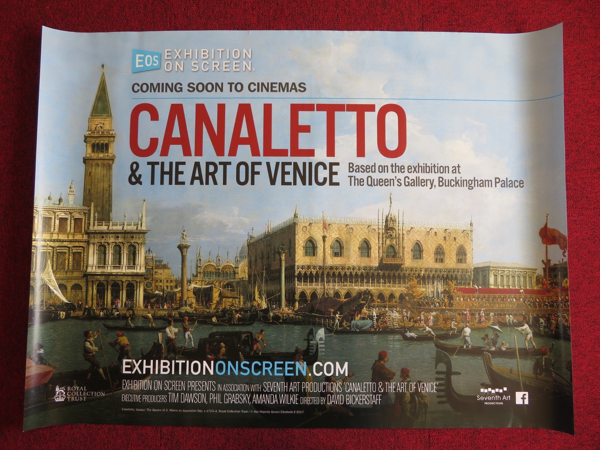 EXHIBITION ON SCREEN: CANALETTO & THE ART OF.. UK QUAD (30"x 40") ROLLED POSTER Rendezvous Cinema Movie posters
