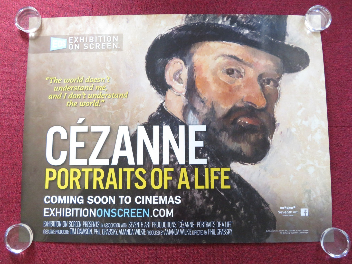 EXHIBITION ON SCREEN CEZANNE PORTRAITS OF A LIFE UK QUAD ROLLED POSTER 2018 Rendezvous Cinema Movie posters