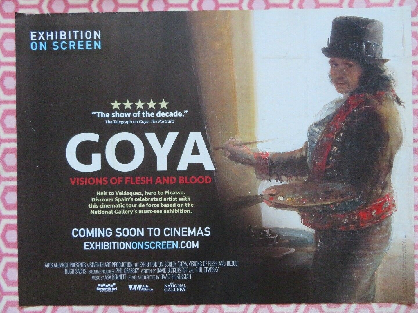 EXHIBITION ON SCREEN GOYA QUAD (30"x 40") ROLLED POSTER 2015 DOCUMENTARY Rendezvous Cinema Movie posters