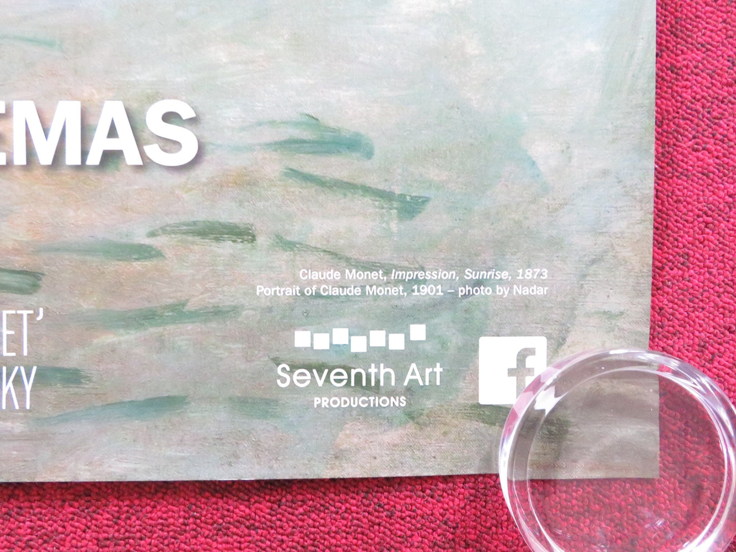 EXHIBITION ON SCREEN: I CLAUDE MONET - B UK QUAD (30"x 40") ROLLED POSTER 2017 Rendezvous Cinema Movie posters