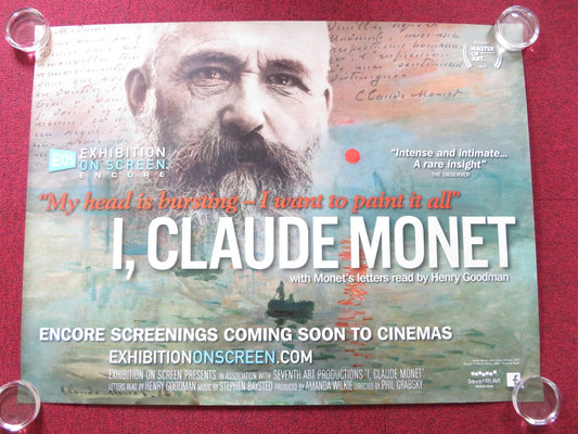 EXHIBITION ON SCREEN: I CLAUDE MONET - B UK QUAD (30"x 40") ROLLED POSTER 2017 Rendezvous Cinema Movie posters