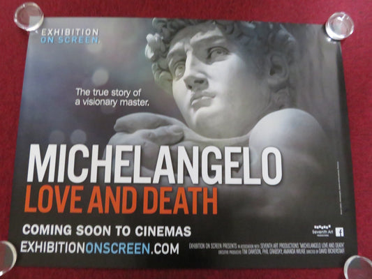 EXHIBITION ON SCREEN: MICHELANGELO LOVE AND DEATH UK QUAD ROLLED POSTER 2017 Rendezvous Cinema Movie posters