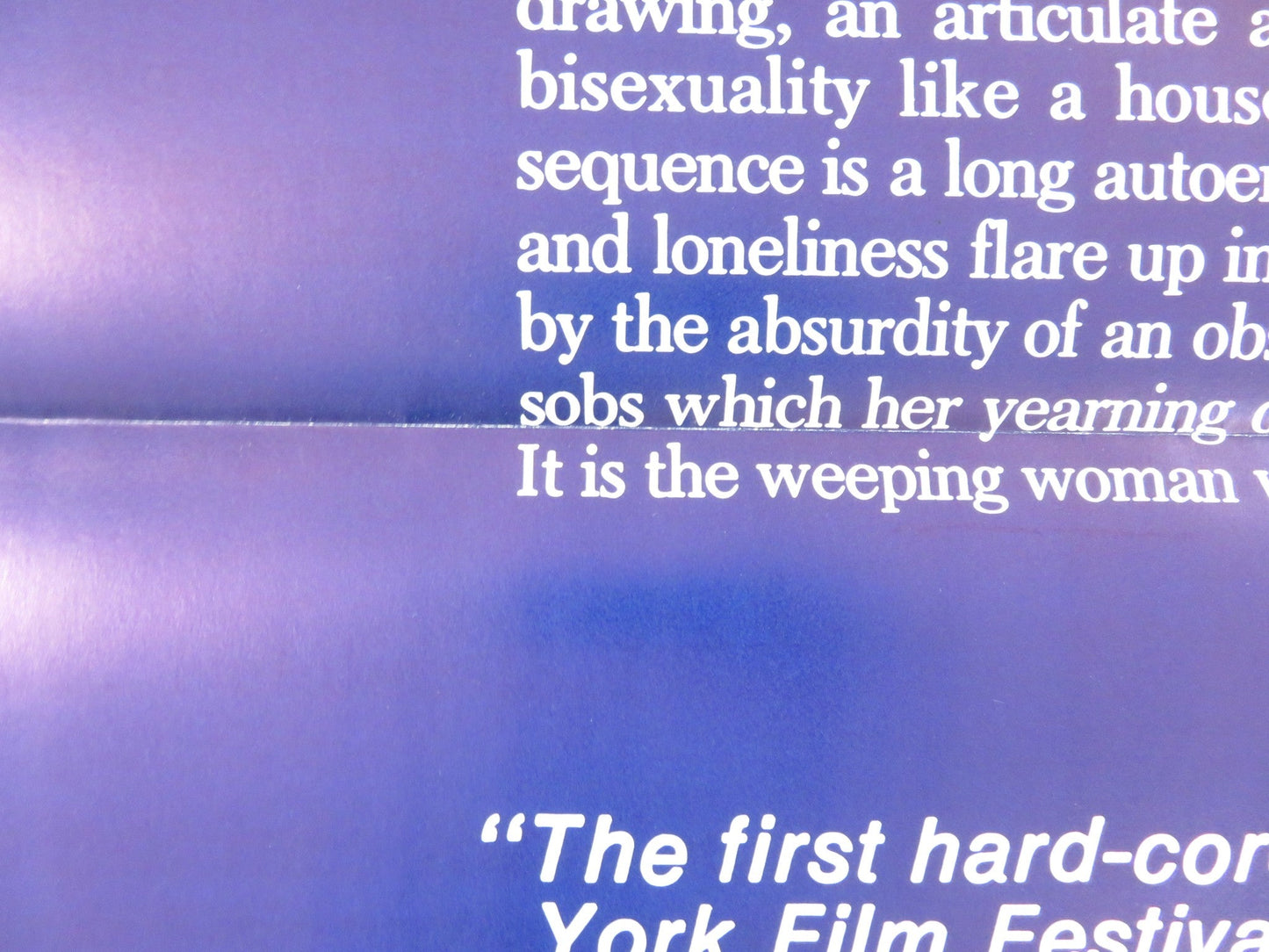 EXHIBITION US TRI FOLDED ONE SHEET ROLLED POSTER CLAUDINE BECCARIE 1975 Rendezvous Cinema Movie posters