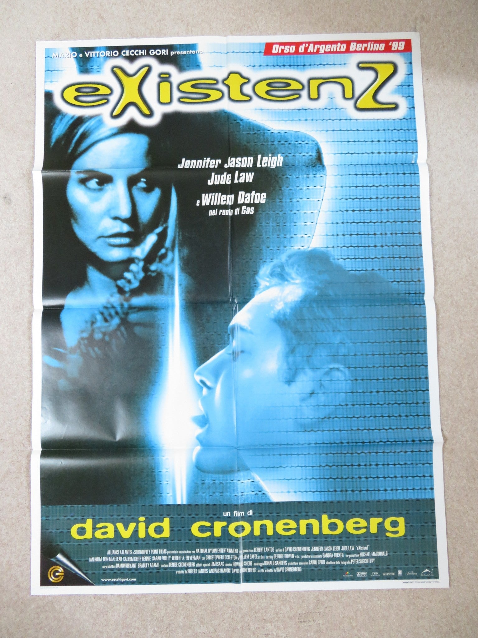 EXISTENZ ITALIAN 2 FOGLIO POSTER JUDE LAW JENNIFER JASON LEIGH 1999 ...