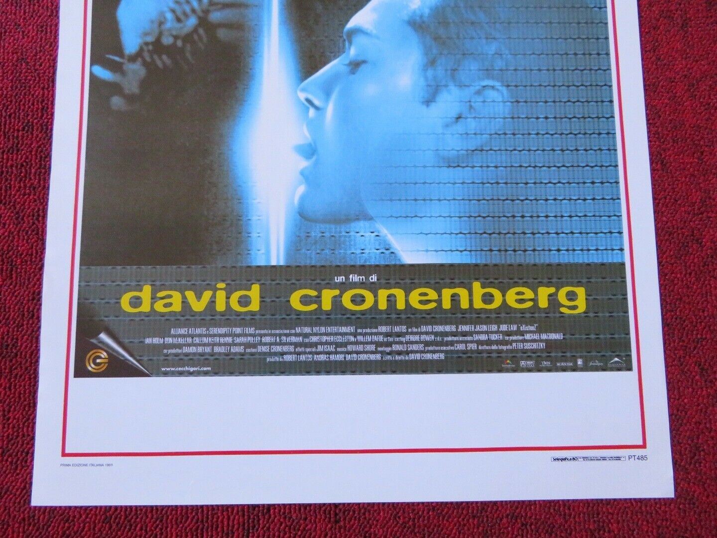 EXISTENZ ITALIAN LOCANDINA (27.5"x13") POSTER DAVID CRONENBERG 1999 Movie posters