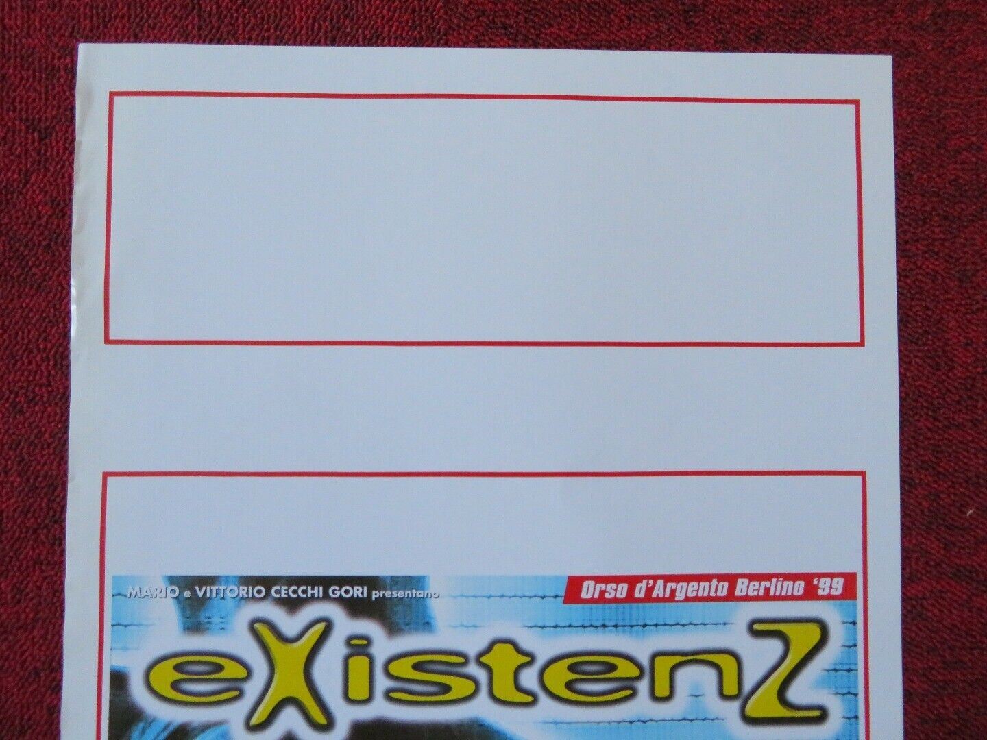 EXISTENZ ITALIAN LOCANDINA (27.5"x13") POSTER DAVID CRONENBERG 1999 Movie posters