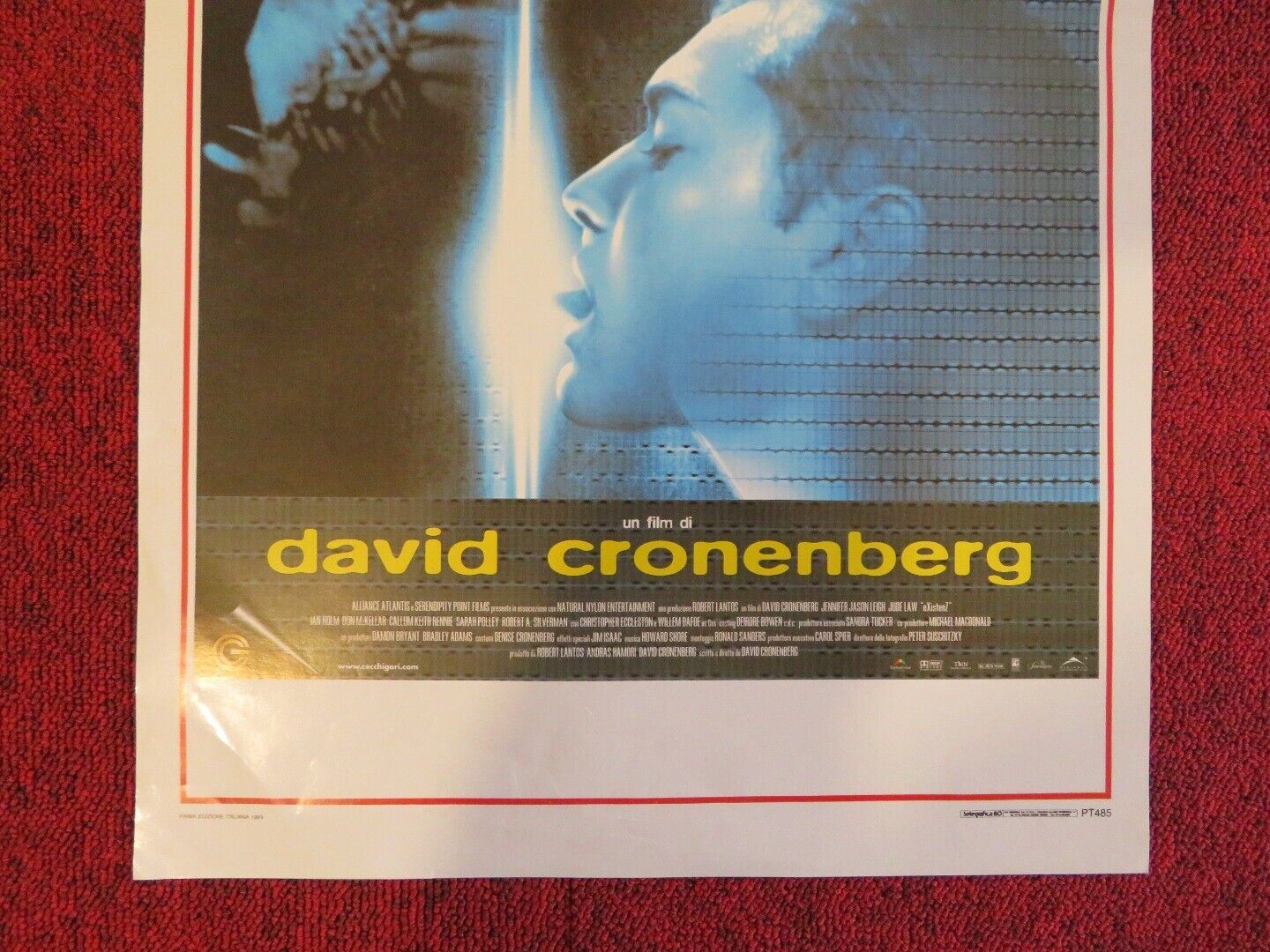 EXISTENZ ITALIAN LOCANDINA (27.5"x13") POSTER JUDE LAW 1999 Movie posters