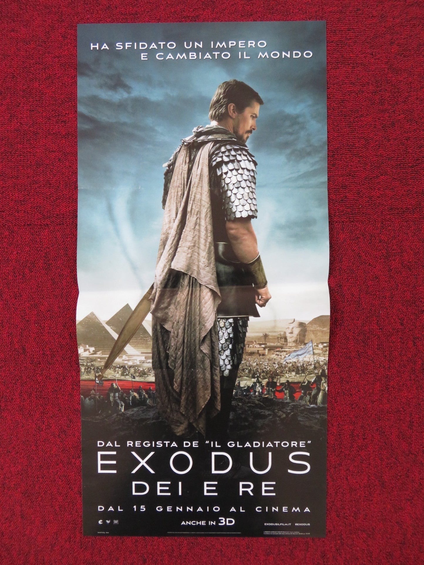 EXODUS: GODS AND KINGS ITALIAN LOCANDINA POSTER CHRISTIAN BALE J. EDGERTON 2014 Rendezvous Cinema Movie posters