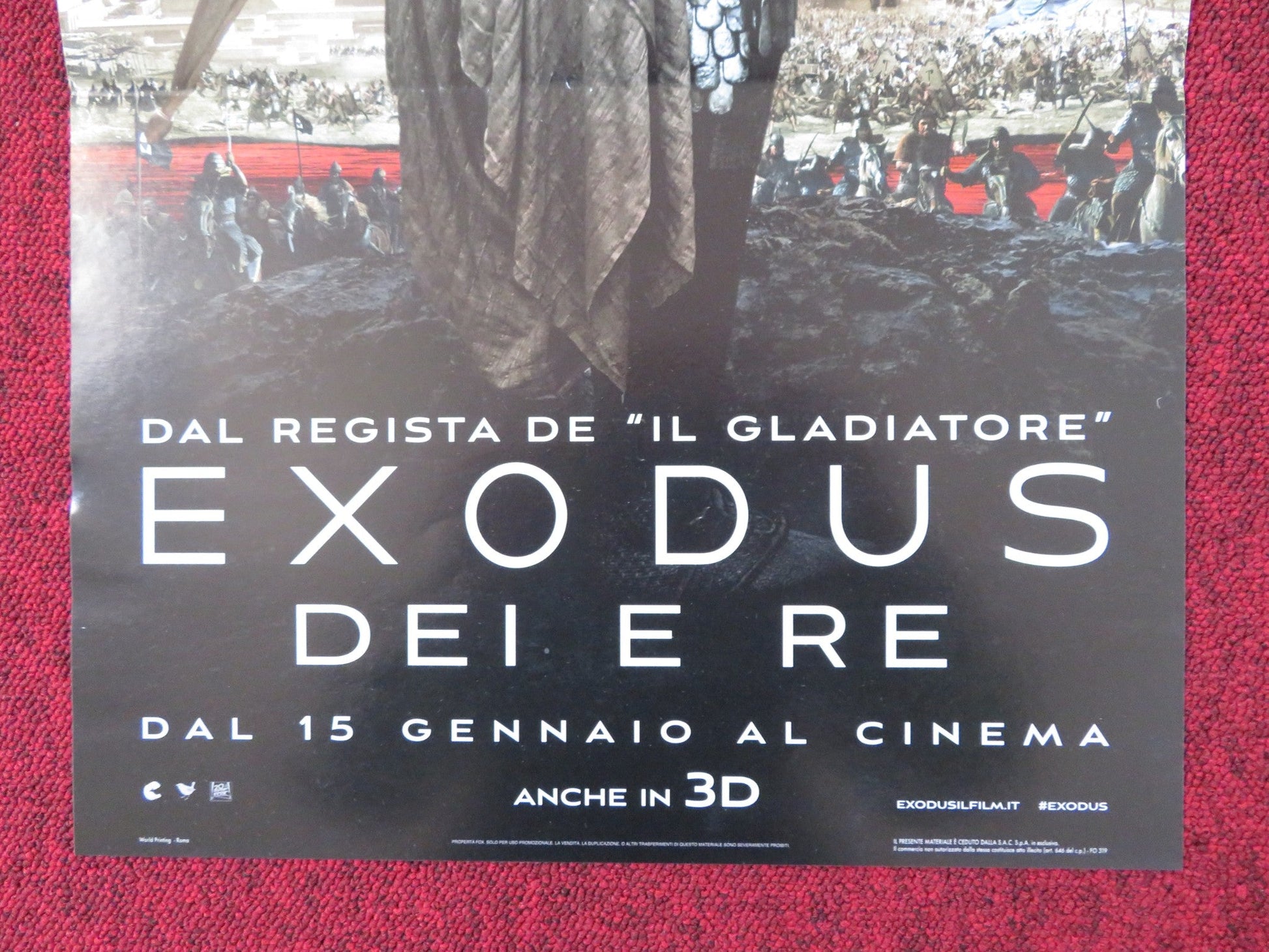 EXODUS: GODS AND KINGS ITALIAN LOCANDINA POSTER CHRISTIAN BALE J. EDGERTON 2014 Rendezvous Cinema Movie posters