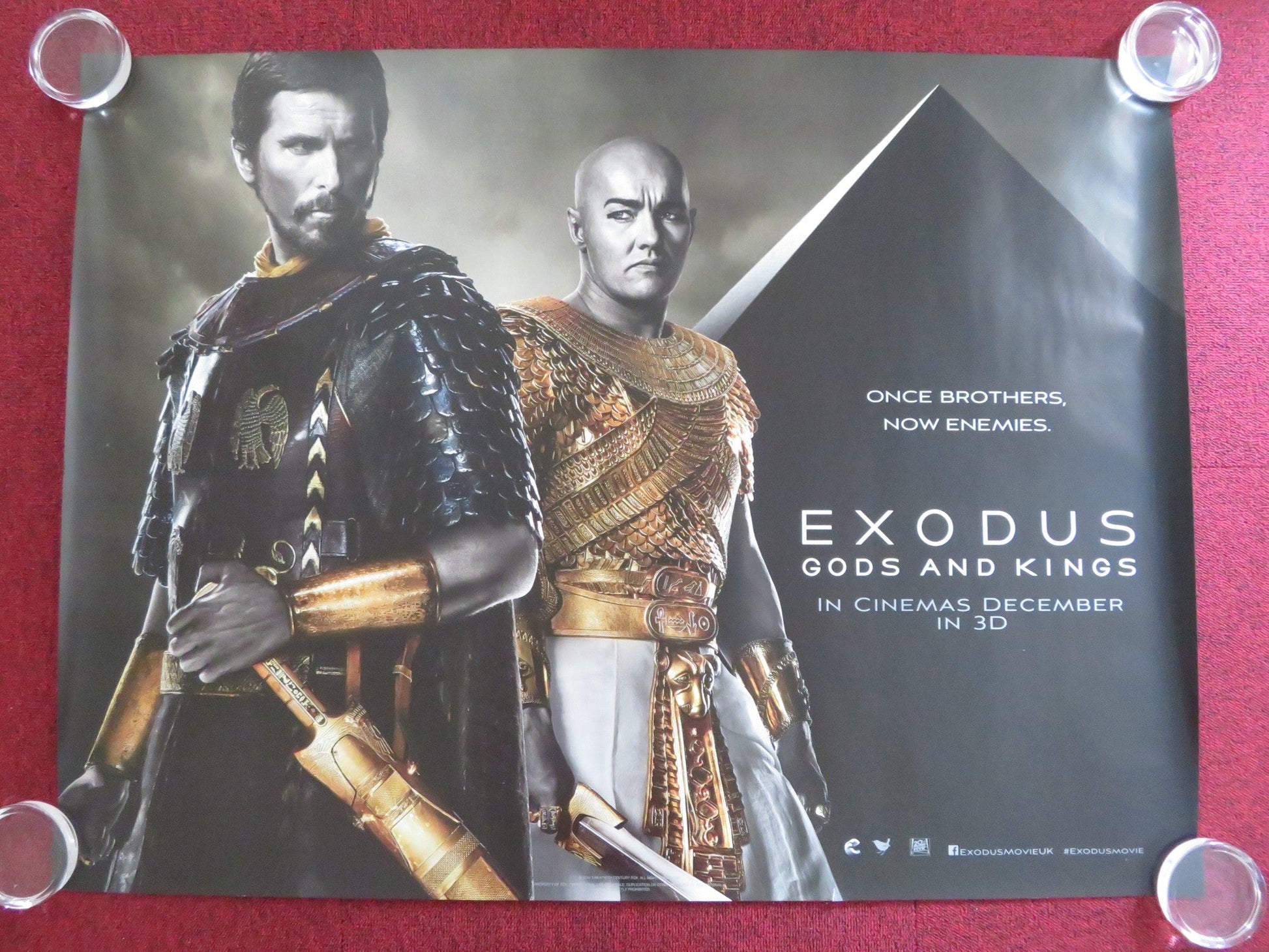 EXODUS: GODS AND KINGS UK QUAD (30"x 40") ROLLED POSTER CHRISTIAN BALE 2014 Rendezvous Cinema Movie posters