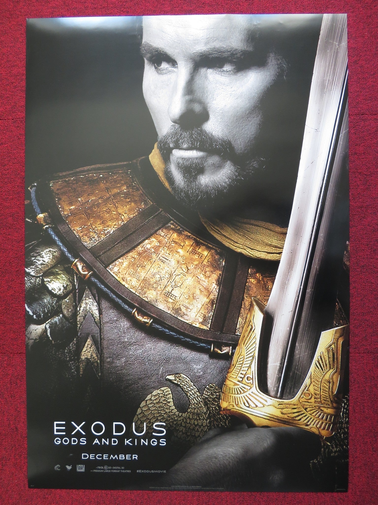 EXODUS: GODS AND KINGS - VERSION B US ONE SHEET ROLLED POSTER CHRISTIAN BALE 2014 Rendezvous Cinema Movie posters