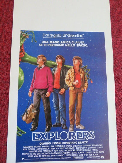 EXPLORERES ITALIAN LOCANDINA (27.5"x13") POSTER ETHAN HAWKE RIVER PHOENIX 1985 - Rendezvous Cinema