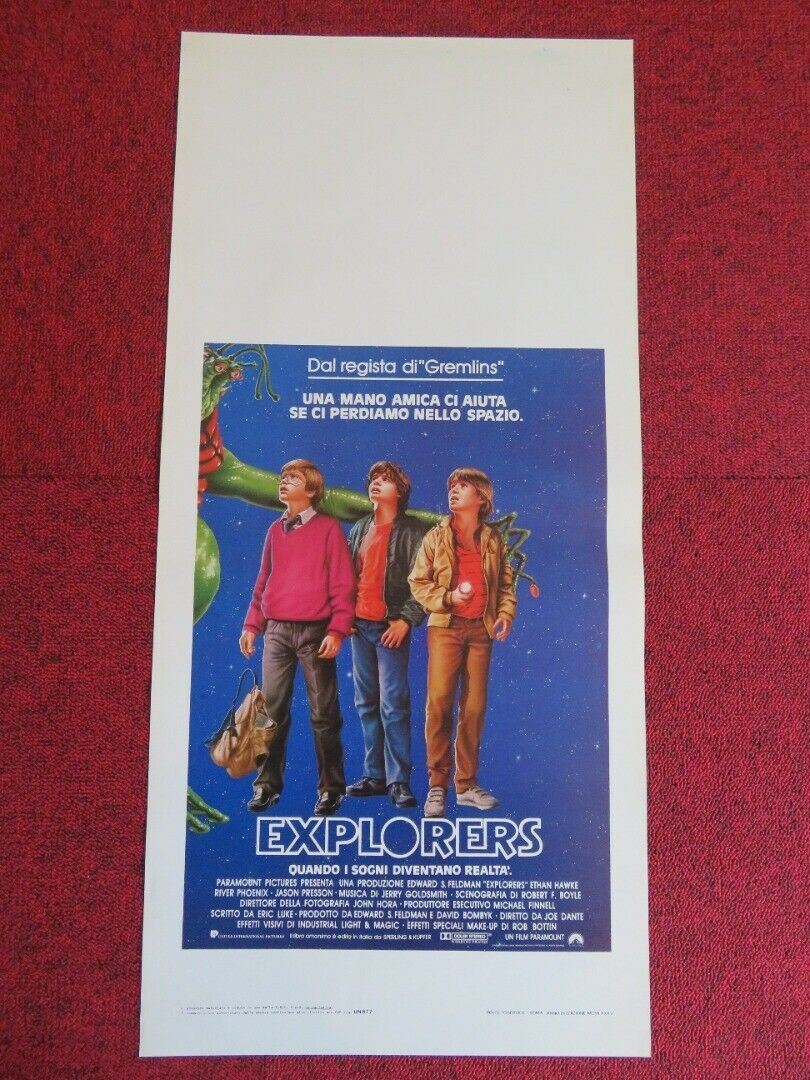 EXPLORERES ITALIAN LOCANDINA (27.5"x13") POSTER ETHAN HAWKE RIVER PHOENIX 1985 - Rendezvous Cinema