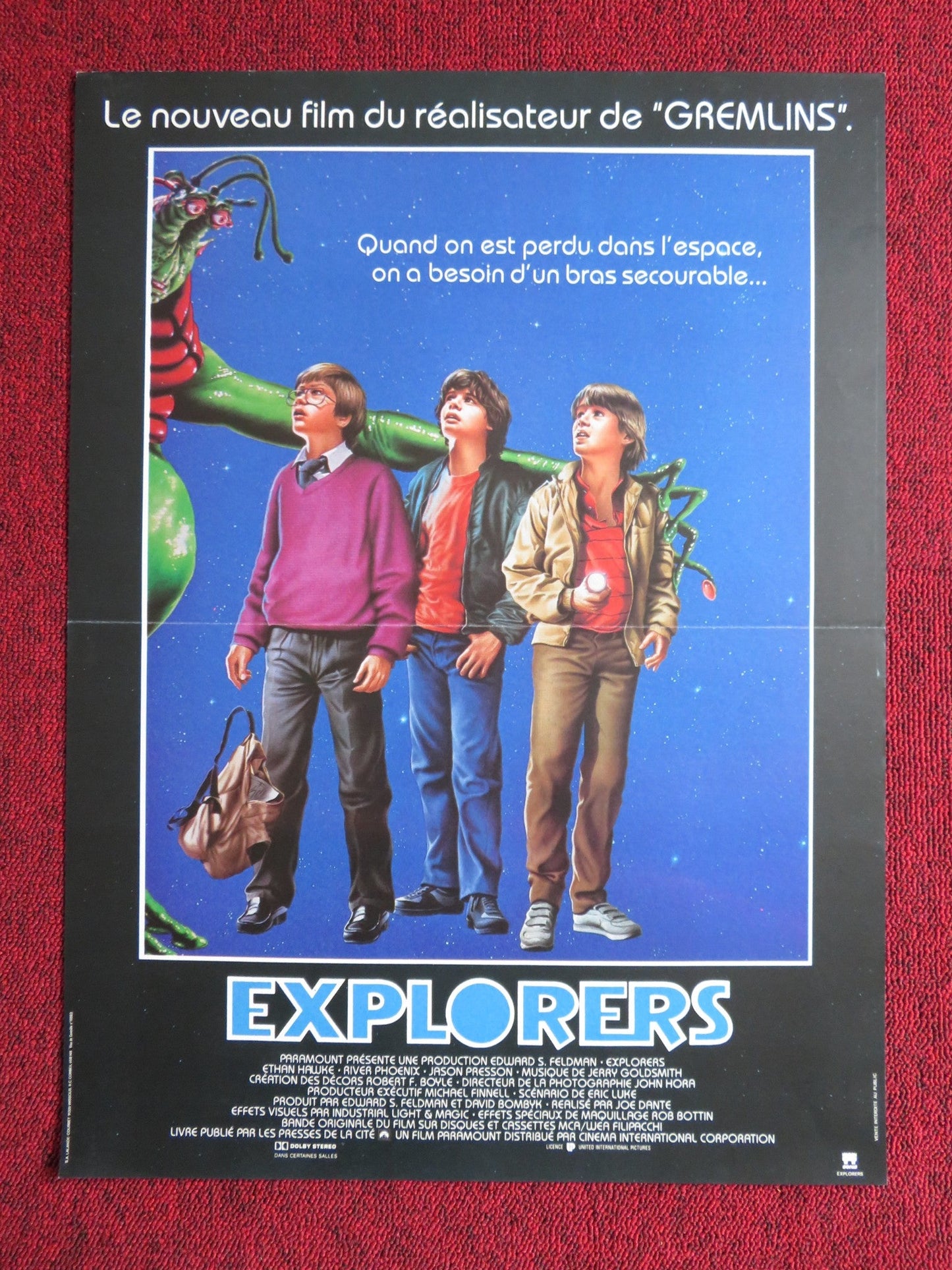 EXPLORERS FRENCH POSTER RIVER PHOENIX ETHAN HAWKE 1985 Rendezvous Cinema Movie posters