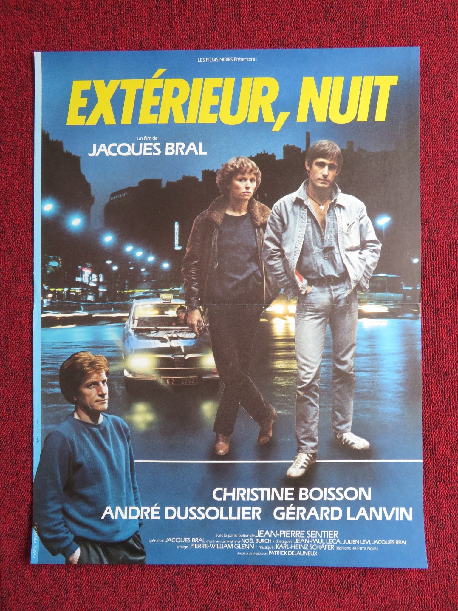 EXTERIOR NIGHT FRENCH POSTER CHRISTINE BOISSON ANDRE DUSSOLLIER 1980 Rendezvous Cinema Movie posters