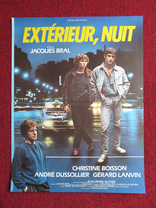EXTERIOR NIGHT FRENCH POSTER CHRISTINE BOISSON ANDRE DUSSOLLIER 1980 Rendezvous Cinema Movie posters