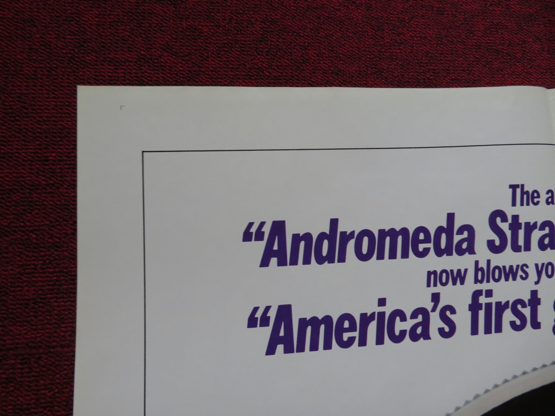 EXTREME CLOSE - UP FOLDED US ONE SHEET POSTER JIM MCMULLAN KATHERINE WOODVILLE '73 Rendezvous Cinema Movie posters