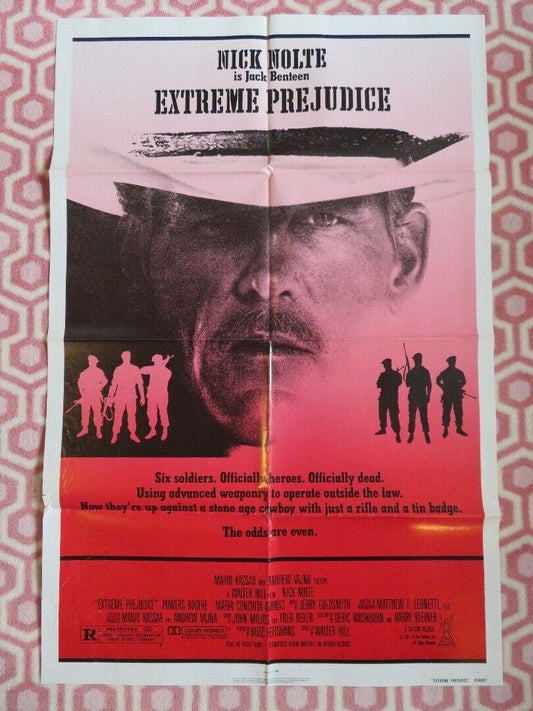EXTREME PREJUDICE US ONE SHEET POSTER NICK NOLTE POWERS BOOTHE 1986 Rendezvous Cinema Movie posters