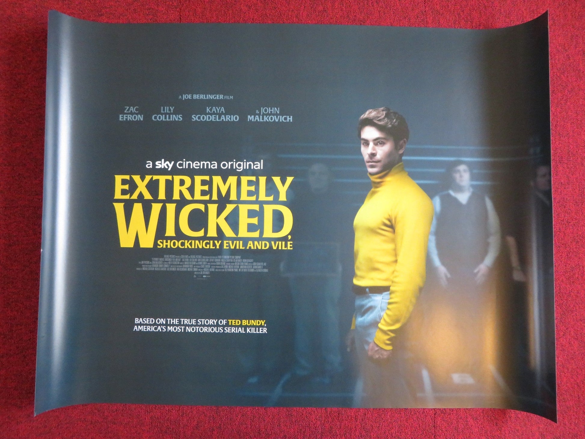 EXTREMELY WICKED, SHOCKING EVIL AND VILE UK QUAD (30"x 40") ROLLED POSTER 2019 Rendezvous Cinema Movie posters