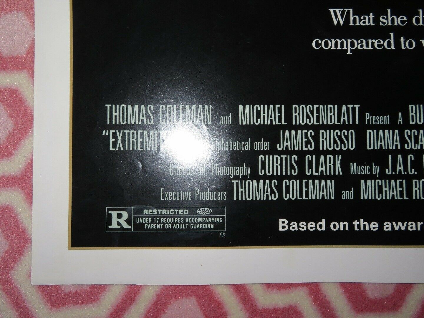 EXTREMITIES FOLDED US ONE SHEET POSTER FARRAH FAWCETT 1986 Movie posters