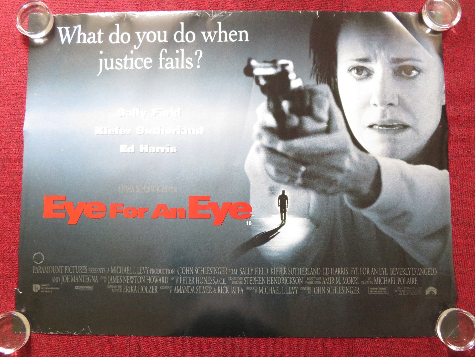 EYE FOR AN EYE UK QUAD (30"x 40") ROLLED POSTER SALLY FIELD ED HARRIS 1996 Rendezvous Cinema Movie posters