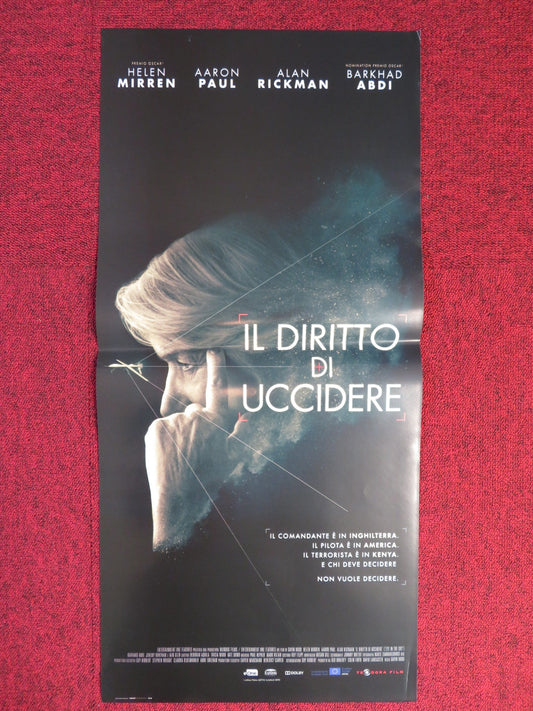 EYE IN THE SKY ITALIAN LOCANDINA POSTER HELEN MIRREN ALAN RICKMAN 2015 Rendezvous Cinema Movie posters