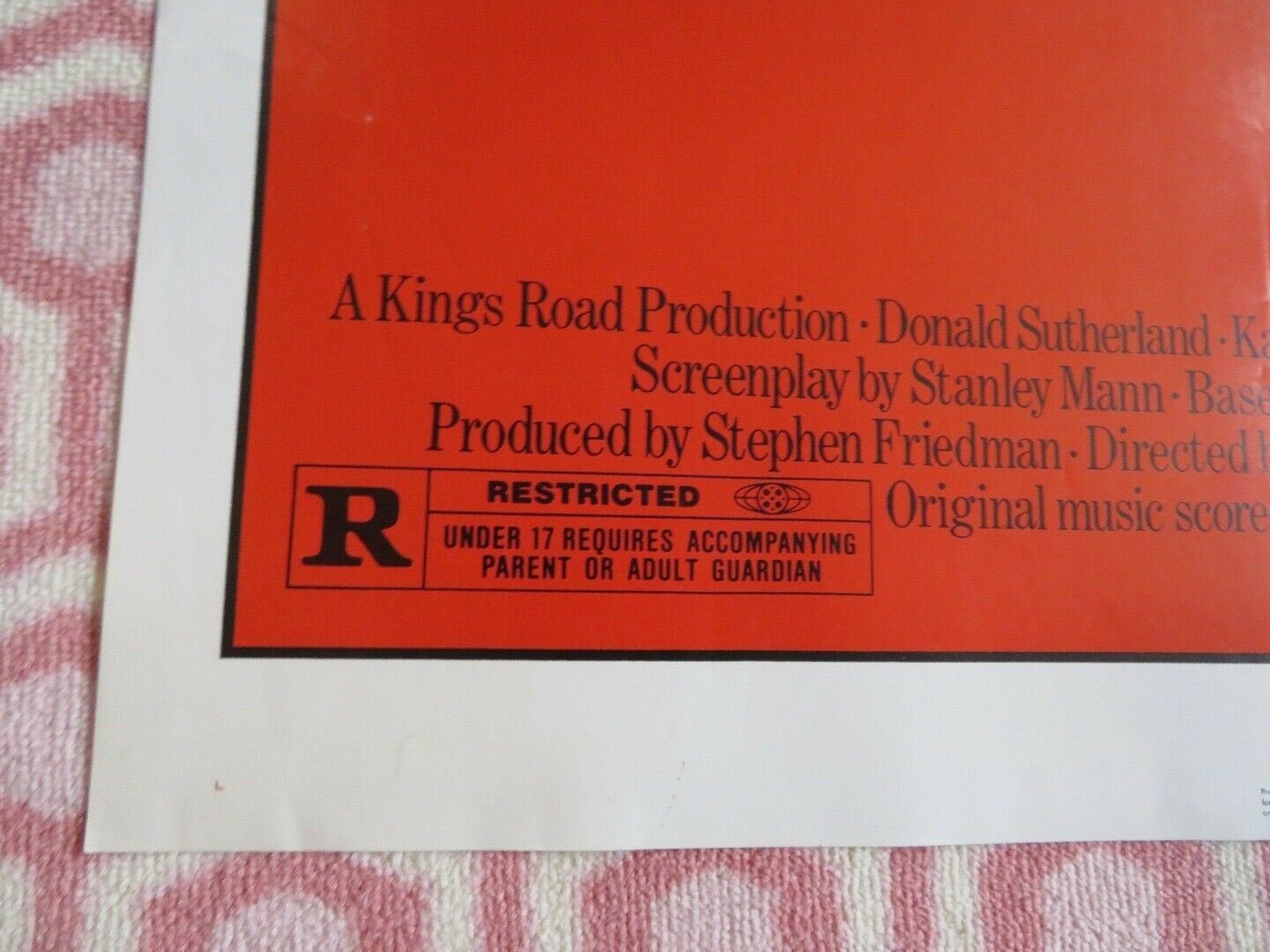 EYE OF THE NEEDLE US ONE SHEET POSTERDONALD SUTHERLAND KATE NELLIGAN 1981 Movie posters