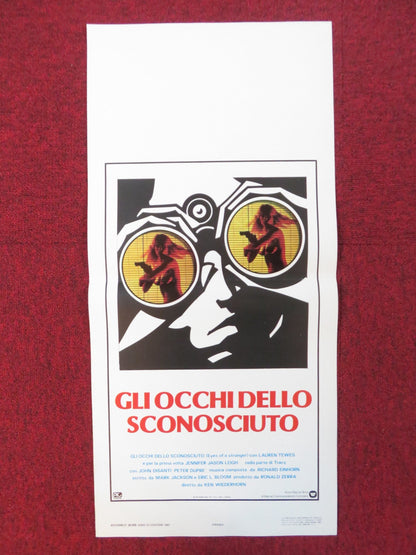 EYES OF A STRANGER ITALIAN LOCANDINA POSTER JENNIFER JASON LEIGH L. TEWES 1981 Rendezvous Cinema Movie posters