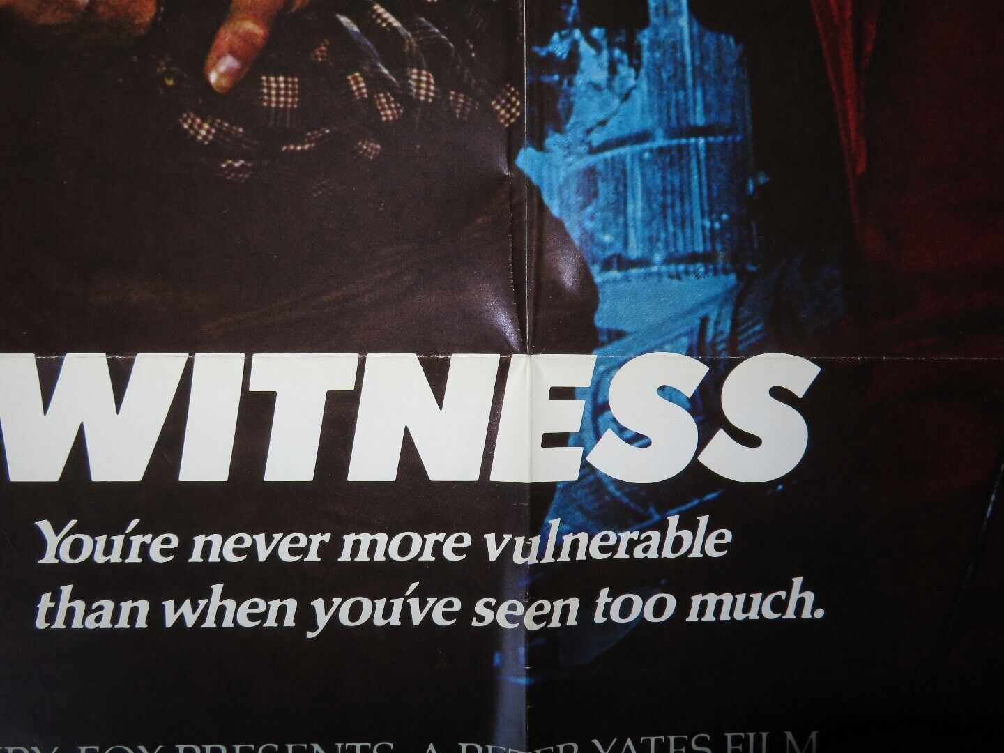 EYEWITNESS FOLDED US ONE SHEET POSTER SIGOURNEY WEAVER WILLIAM HURT 1981 Movie posters