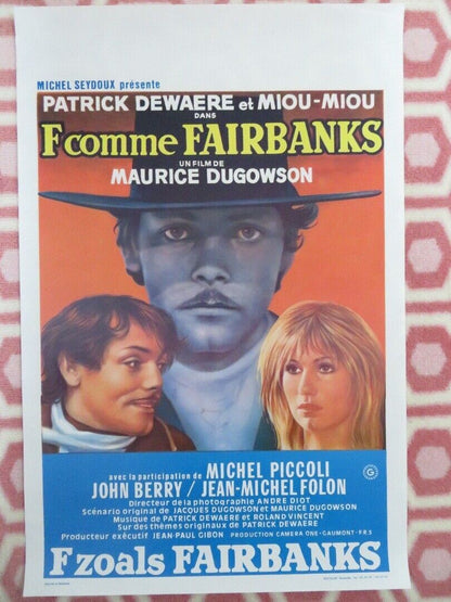 F COMME FAIRBANKS BELGIUM (21.5"x 14.5") POSTER PATRICK DEWAERE MIOU MIOU - Rendezvous Cinema