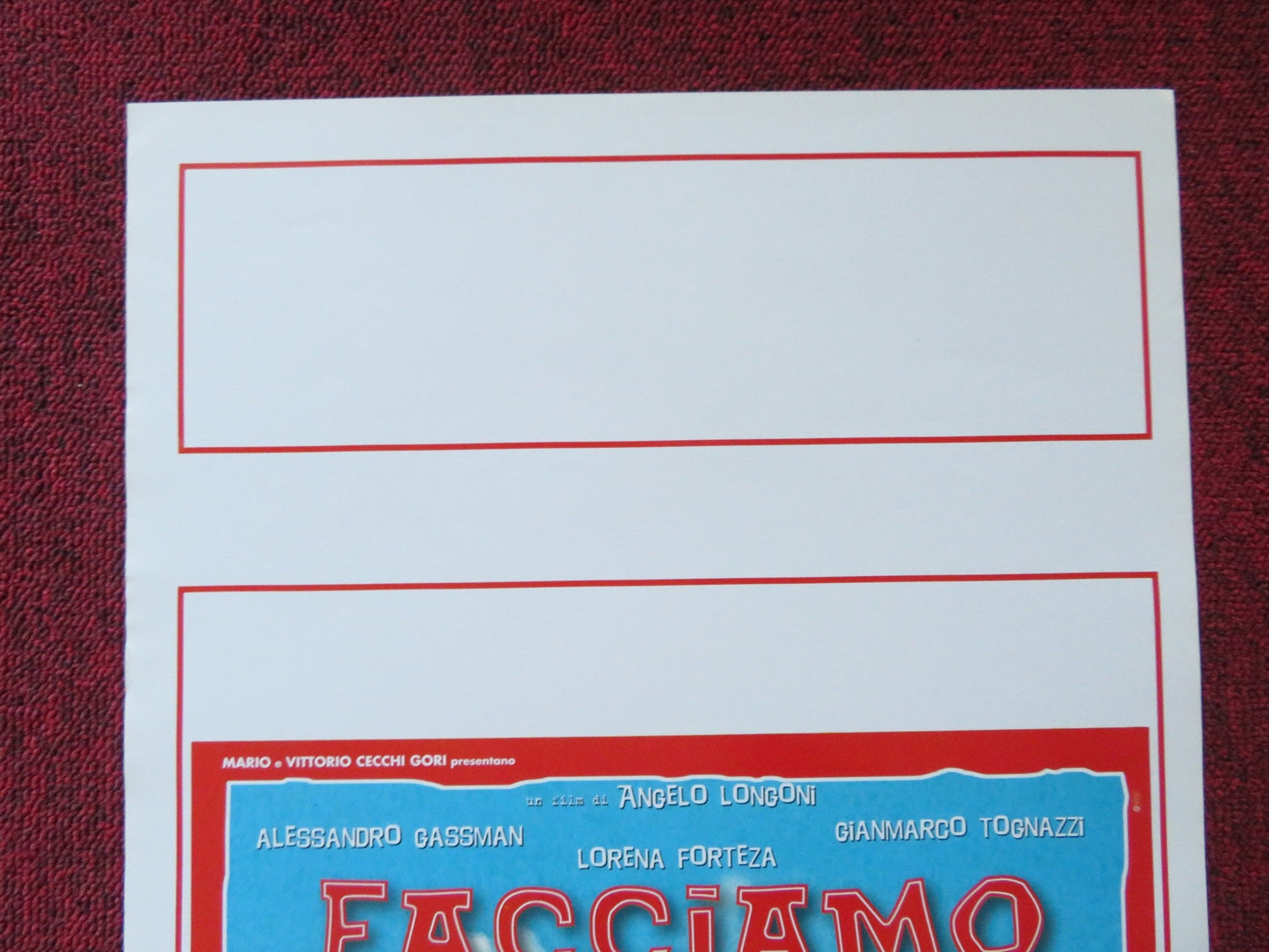 FACCIAMO FIESTA ITALIAN LOCANDINA POSTER ALESSANDRO GASSMAN LORENA FORTEZA 1997 Rendezvous Cinema Movie posters